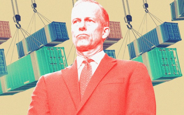 Senate Majority Leader John Thune (Illustration by Noah Hickey/Photo by Anna Moneymaker/Getty Images)