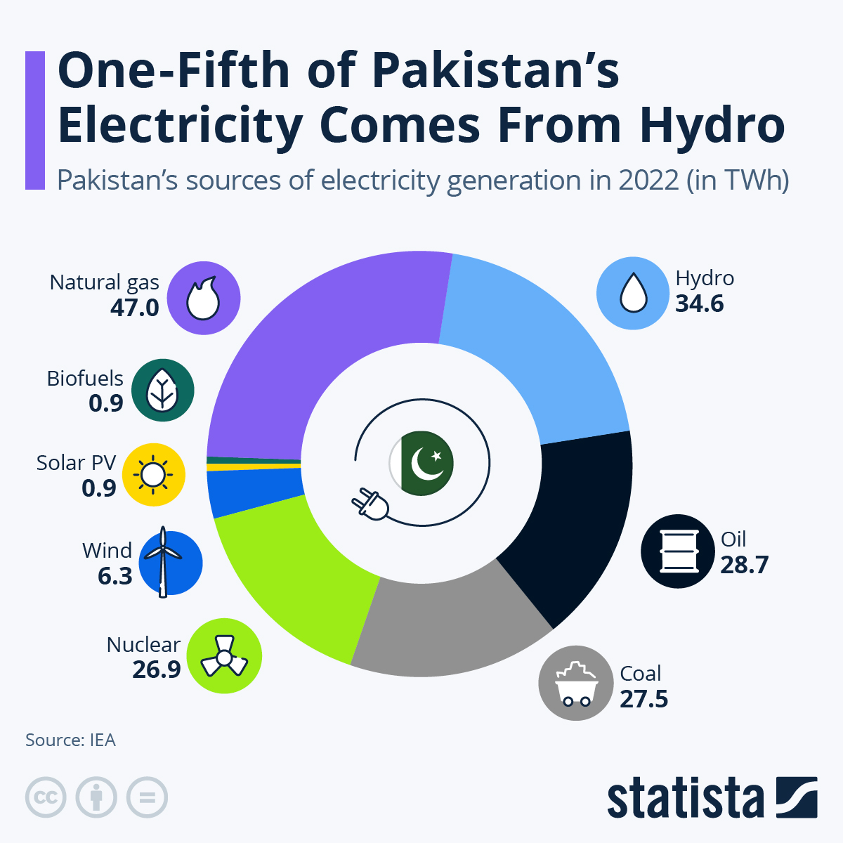 Infographic: One-Fifth of Pakistan's Electricity Comes From Hydro | Statista