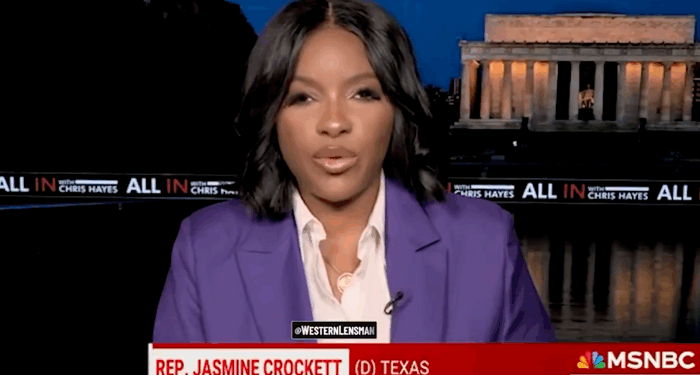 Watch: Jasmine Crockett's Signature Accent Vanishes Live On MSNBC