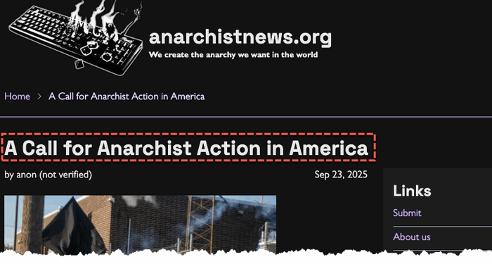 "War Against ICE": Anarcho-Communist Website Calls For Mobilization Across U.S.