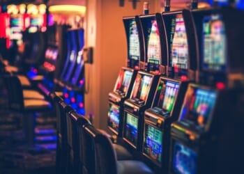 Rows of Casino Slot Machines