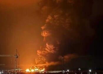 Ukrainian Drones Spark Massive Blaze At Crimea's Largest Oil Terminal