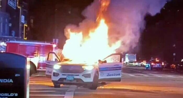 All Hell Broke Out In Boston As Police Cruiser Torched In 'Premeditated' Attack On Cops: Union Chief
