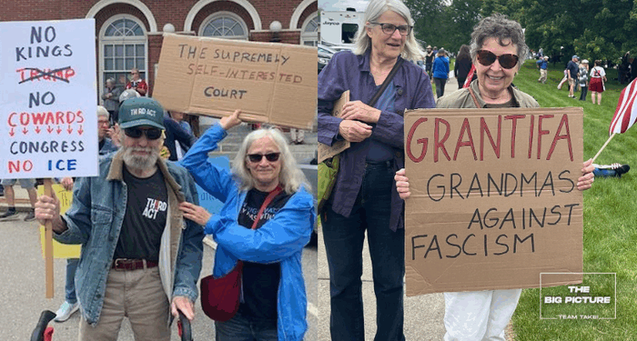 "Coup d'Flat": Billionaire-Funded 'No Kings' Color-Revolution Turns Into White Liberal Boomer Parade As Democrats Become National Laughingstock