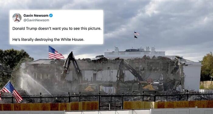 Deranged Democrats Go All In On "Trump Is Destroying The White House" Hoax