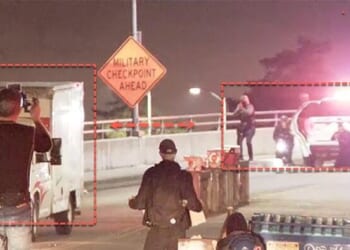 Shocking Moment U-Haul Truck Attempts To Ram California Coast Guard Checkpoint Hours After Anti-ICE Protests