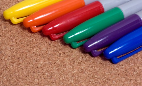 A group of colorful markers
