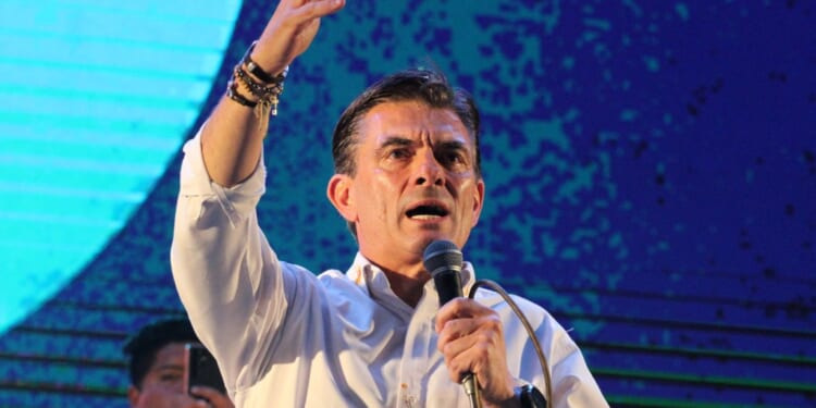 A man holding a microphone