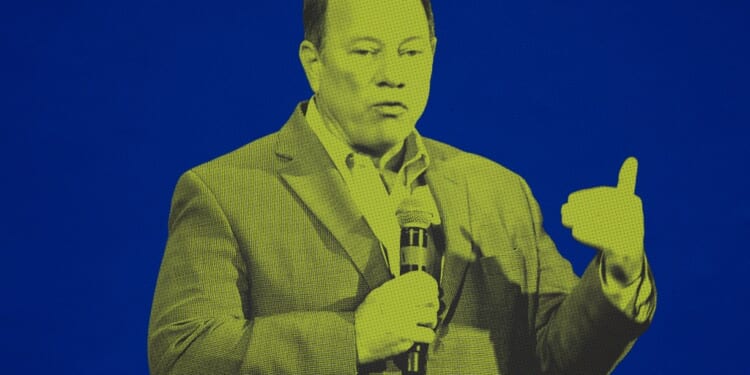 A man holding a microphone