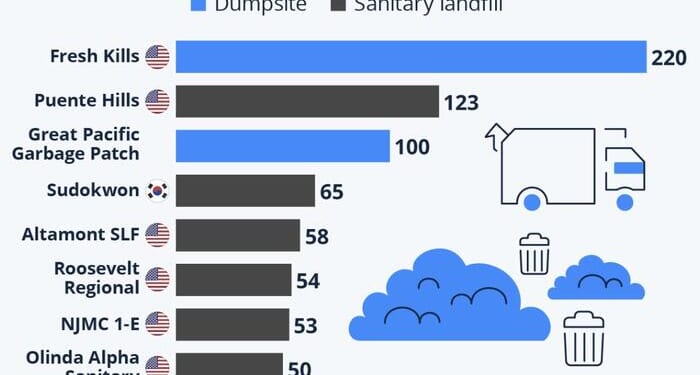 Most Of The World's Largest Trash Heaps Are In The US