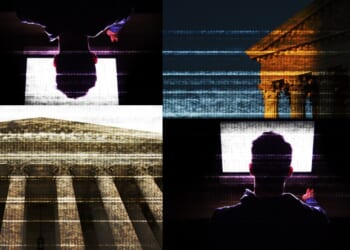 Illustration by Noah Hickey/The Dispatch (Photos via Getty Images).