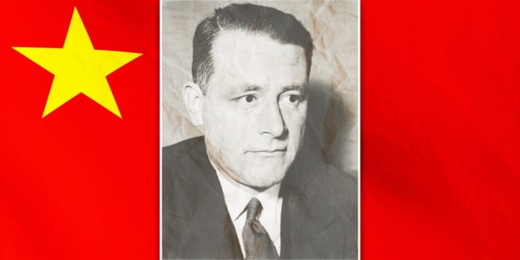 German jurist and writer, Carl Schmitt. Photo illustration by Noah Hickey/The Dispatch (Photo via Getty Images).