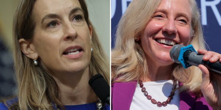 Rep. Mikie Sherrill (left) and former Rep. Abigail Spanberger (right). Photo illustration by Noah Hickey/The Dispatch.