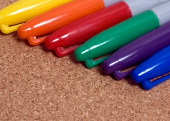 A group of colorful markers
