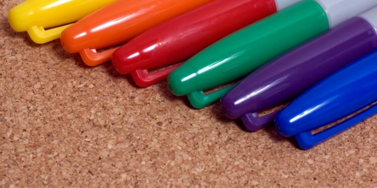 A group of colorful markers