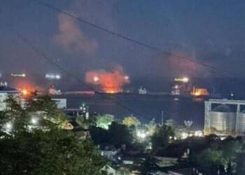 Ukrainian Drones Damage, Set Fire To One Of Russia's Biggest Oil Terminals On Black Sea