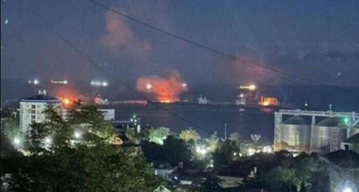 Ukrainian Drones Damage, Set Fire To One Of Russia's Biggest Oil Terminals On Black Sea