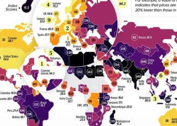 Visualizing How The Cost Of Living Differs Around The World