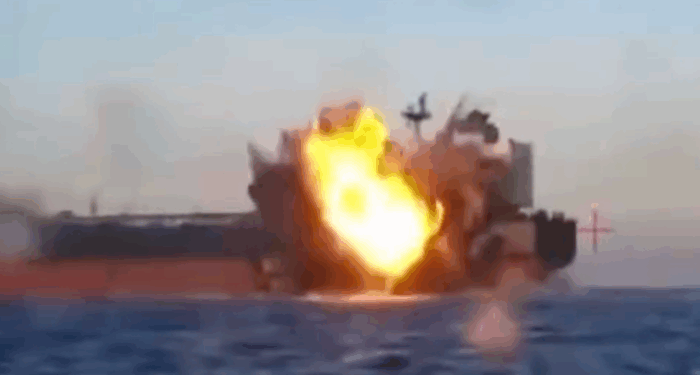 Ukraine Releases Footage Of Kamikaze Drone Boats Striking Russian Shadow-Fleet Tankers
