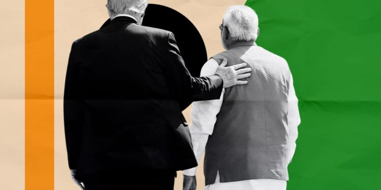 Two men walking towards each other