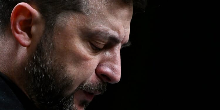 Ukraine’s President Volodymyr Zelensky attends a joint press conference with Turkey’s President following their meeting at the Presidential Complex in Ankara on November 19, 2025. (Photo by Ozan KOSE / AFP) (Photo by OZAN KOSE/AFP via Getty Images)