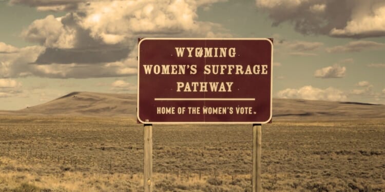 South Pass City, Wyoming, A 19-mile stretch of Wyoming Highway 28 is named the Wyoming Women’s Suffrange Pathway. In 1869, Wyoming became the first state or territory to give women the right to vote. (Photo by: Jim West/UCG/Universal Images Group via Getty Images)