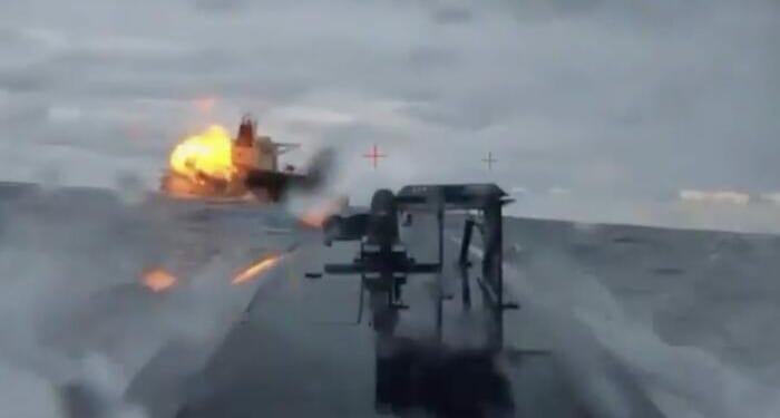 Watch: Third Russian Oil Tanker Hit By Sea Drone In Black Sea