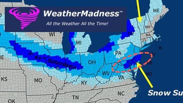 Snow Threat For Mid-Atlantic I-90 Corridor This Weekend