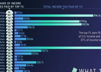 What The Top 1% Richest Americans Pay In Taxes Across The US