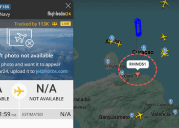 Flight Tracking Data Appears To Show US Fighter Jet Over Venezuelan Airspace