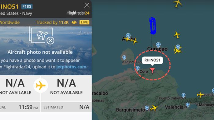 Flight Tracking Data Appears To Show US Fighter Jet Over Venezuelan Airspace