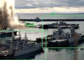 Watch: Ukrainian Sea Drone In Direct Hit On Docked Russian Submarine