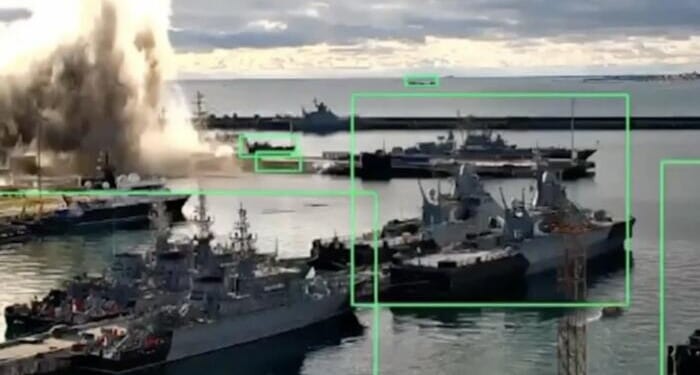 Watch: Ukrainian Sea Drone In Direct Hit On Docked Russian Submarine