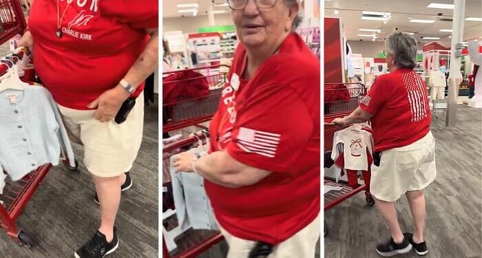 Watch: Deranged Karen Melts Down At Target Employee Wearing Charlie Kirk 'FREEDOM' Shirt