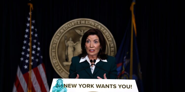 New York Governor Hochul Holds Roundtable With Federal Workers Impacted By DOGE Layoffs