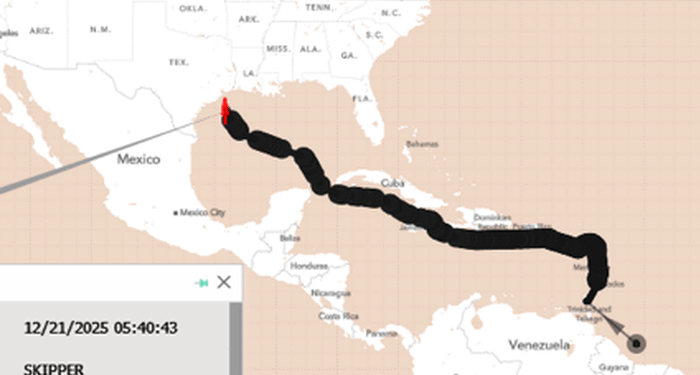 Track Seized Oil Tanker: Skipper Approaches Galveston Offshore Lightering Area