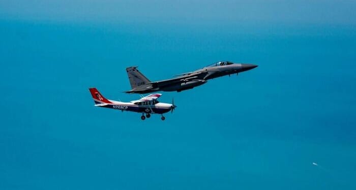 Military Jet Performs 'Headbutt' On Plane Intruding Into Mar-a-Lago Airspace