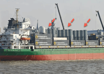 Chinese Cargo Ship Converted Into Concealable Missile Destroyer