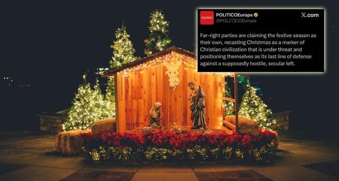 Politico Claims That The 'Far-Right' Has "Stolen" Christmas By Daring To Call It Christian