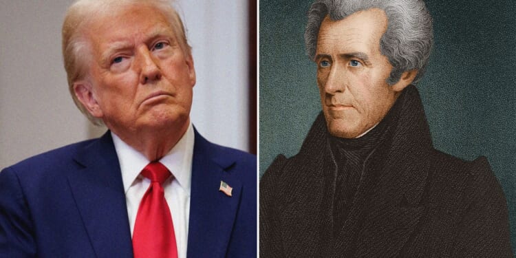 President Donald Trump and President Andrew Jackson (Photos via Getty Images).