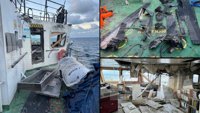 Another Russian Shadow-Fleet Tanker Hit By Drones