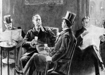 Men at a Gentlemen’s Club in New York City, New York, United States – 19th Century