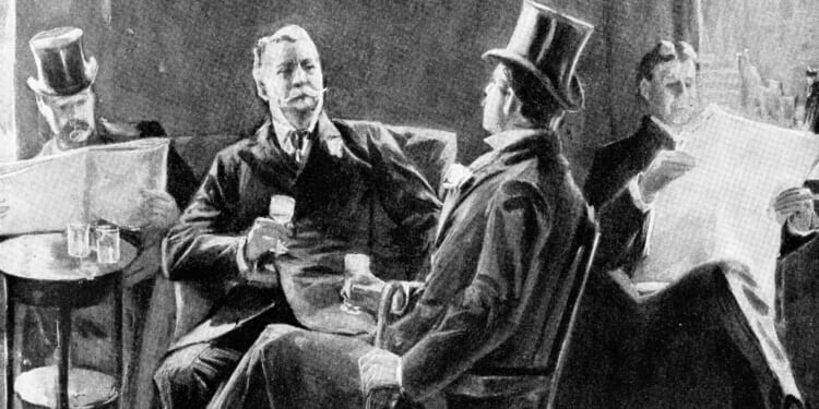 Men at a Gentlemen’s Club in New York City, New York, United States – 19th Century