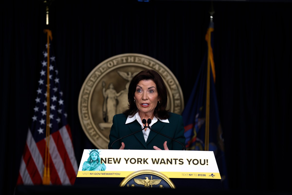 New York Governor Hochul Holds Roundtable With Federal Workers Impacted By DOGE Layoffs