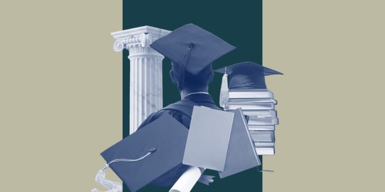 Illustration by Noah Hickey/The Dispatch (Photos via Getty Images).