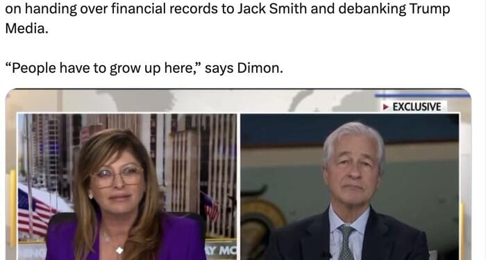 Jamie Dimon Says "People Have To Grow Up" After Being Asked About Crypto Debanking Claims