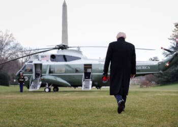 President Trump Departs The White House En Route To Baltimore To Attend Army Navy Football Game