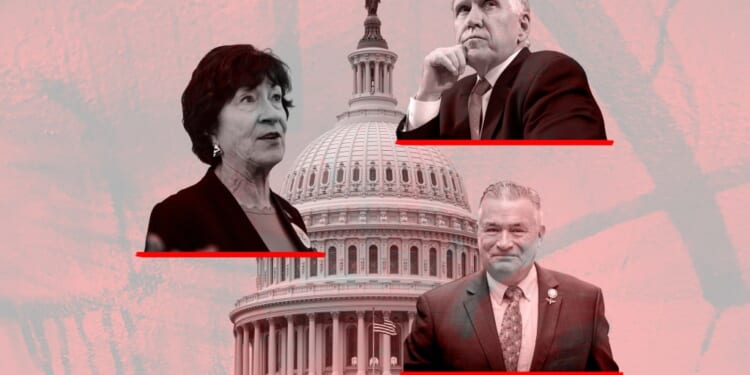 Illustration by Noah Hickey (Photos by Anna Moneymaker, Mark Makela, and Andrew Harnik/Getty Images).