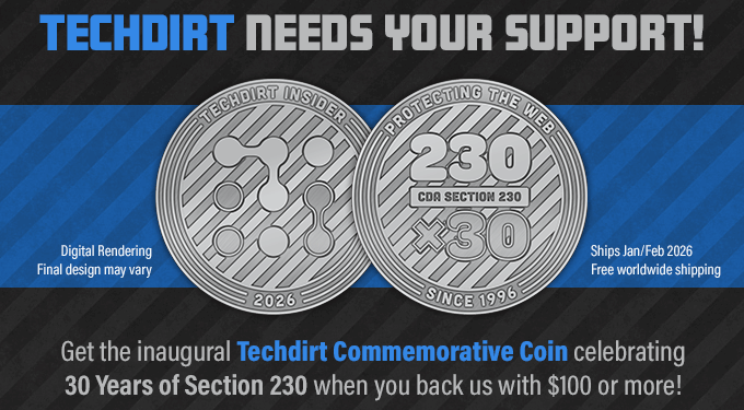 Time Is Running Out To Get The First Techdirt Commemorative Coin By Contributing To Our Fundraiser