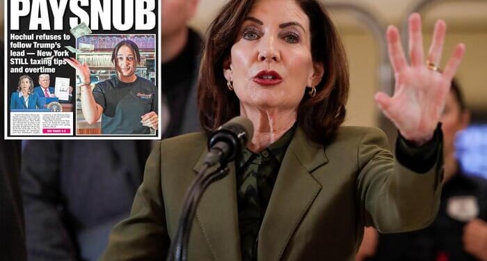 Kathy Hochul Caves On 'No Tax On Tips'